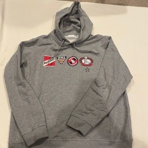 Burberry gray pull over hoodie